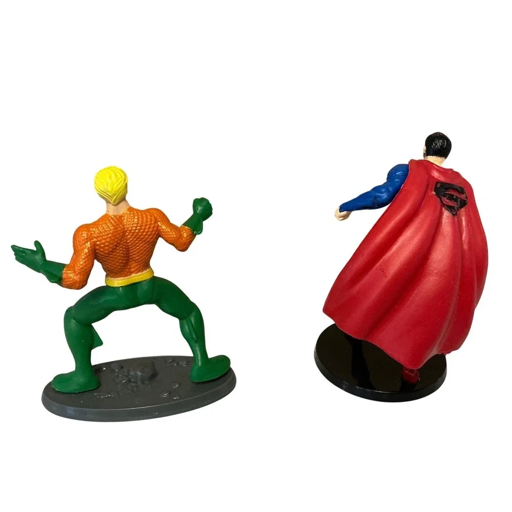 DC Comics cake toppers Superman and Aquaman PVC Miniature Figures Justice League